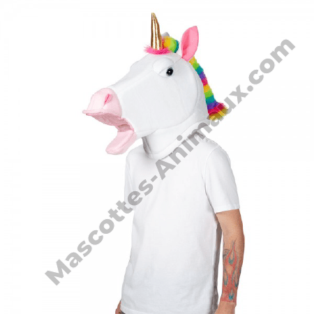 tête de mascotte licorne